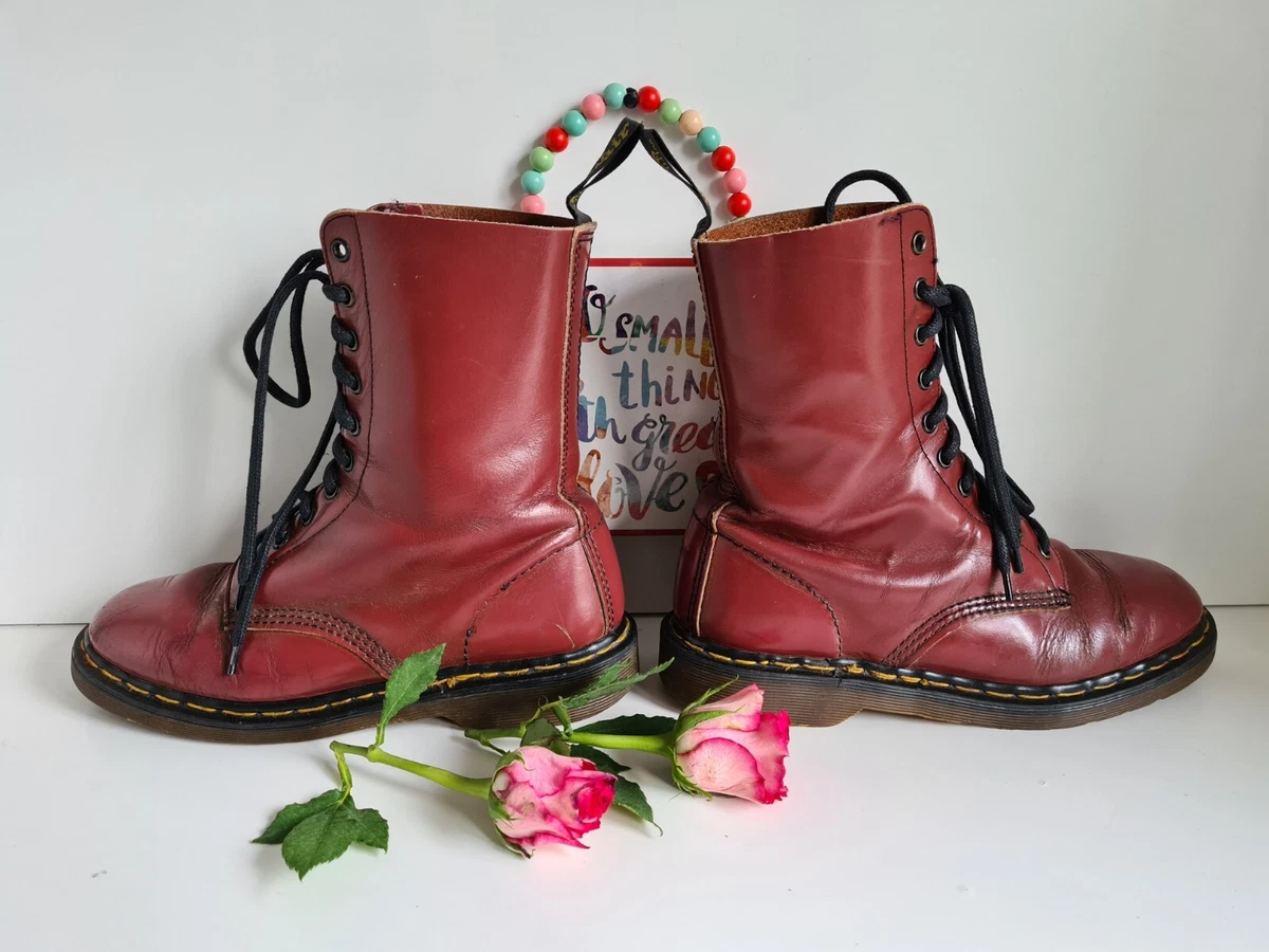 Doc martens basse clearance rouge