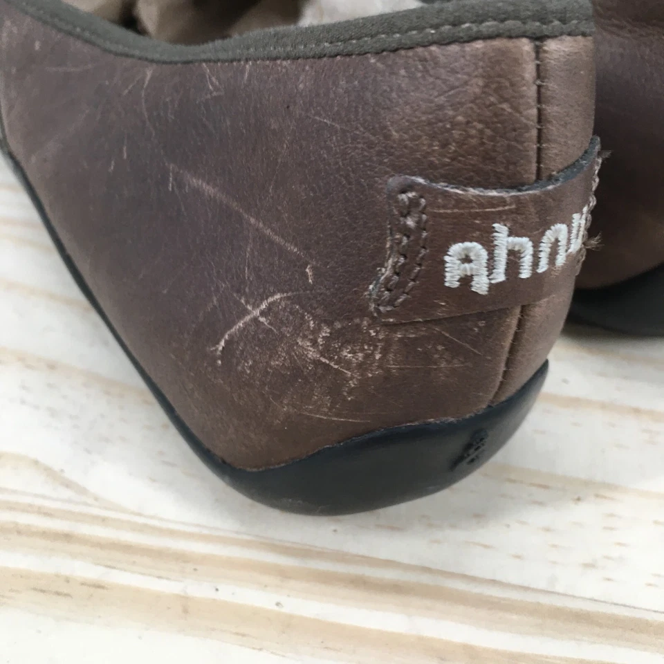 Ahnu Zapatos Mujer 10 Penny Pro Informales Cómodos Mocasines Sin Cordones Planos Cuero Marrón Foto 3 de 4