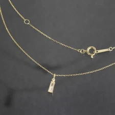 Agete Diamond 0.04ct 2021 Winter Limited edition Necklace 18K Yellow gold E1676