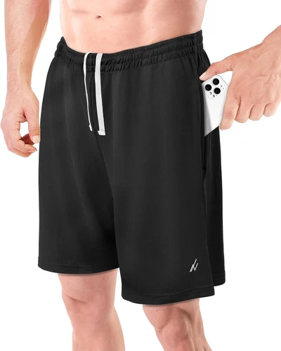 Men's Quick Dry Lightweight Running Workout Shorts with Pockets Loose Fit Breath