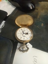 Rare Vintage Arnex Incabloc 17 Jewls Swiss Made Double Deer Bucks Pocket Watch