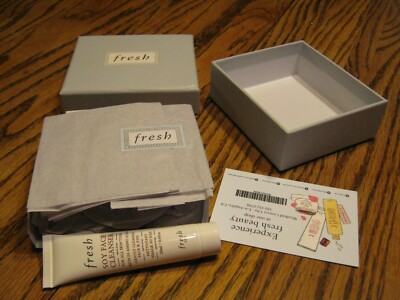 FRESH Gift Set Rose Face Mask Lip Treatment Soy Face Cleanser NEW with Box