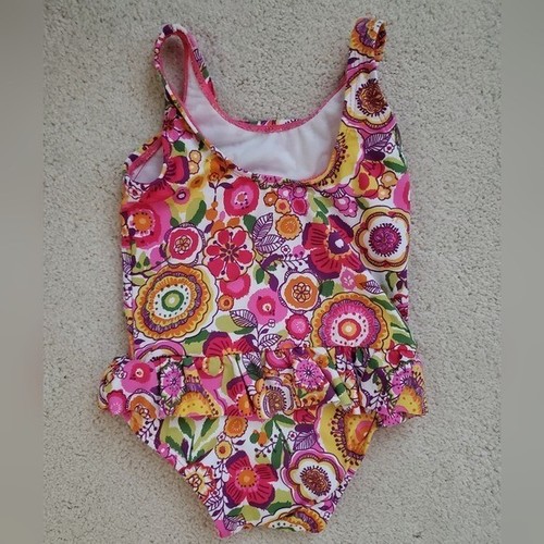 Vera Bradley Groovy Floral Baby Girl Ruffle One Piece Swimsuit sz6-12m - Picture 4 of 9