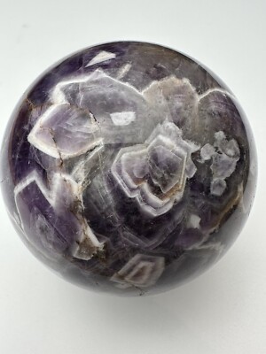 Große Traum Chevron Amethyst Kugel Kugel mit Druzy Natur Edelstein Kristall Y3