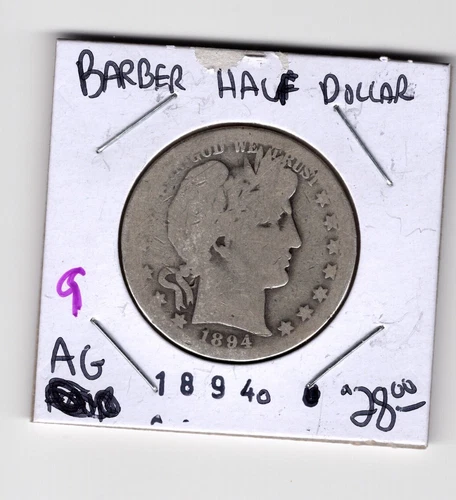 1894O- Barber Half Dollar- AG