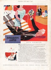 1958 Schweppes Schweppshire Lads Original Full Page Vintage Magazine Ad