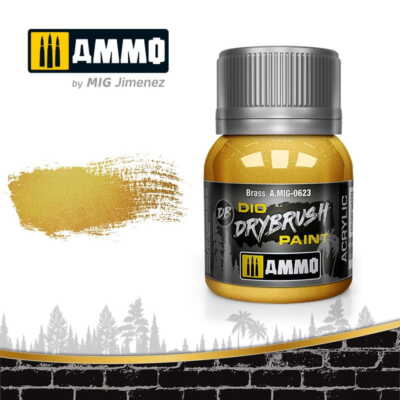 AMMO by MIG Jimenez 0623 DRYBRUSH Paint - Brass 40ml