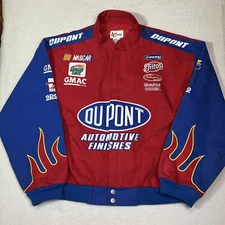 Vintage Jeff Gordon Dupont Jacket Mens 3XL Chase Authentics NASCAR Flames