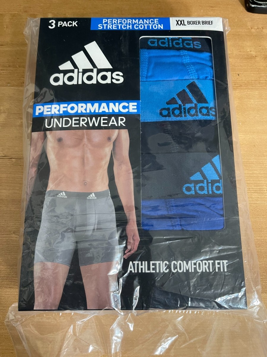 Men's adidas 3-Pack Boxer Briefs Performance Stretch Cotton