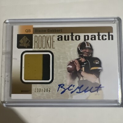 Blaine Gabbert 2011 SP Authentic Auto Patch /299 Rookie
