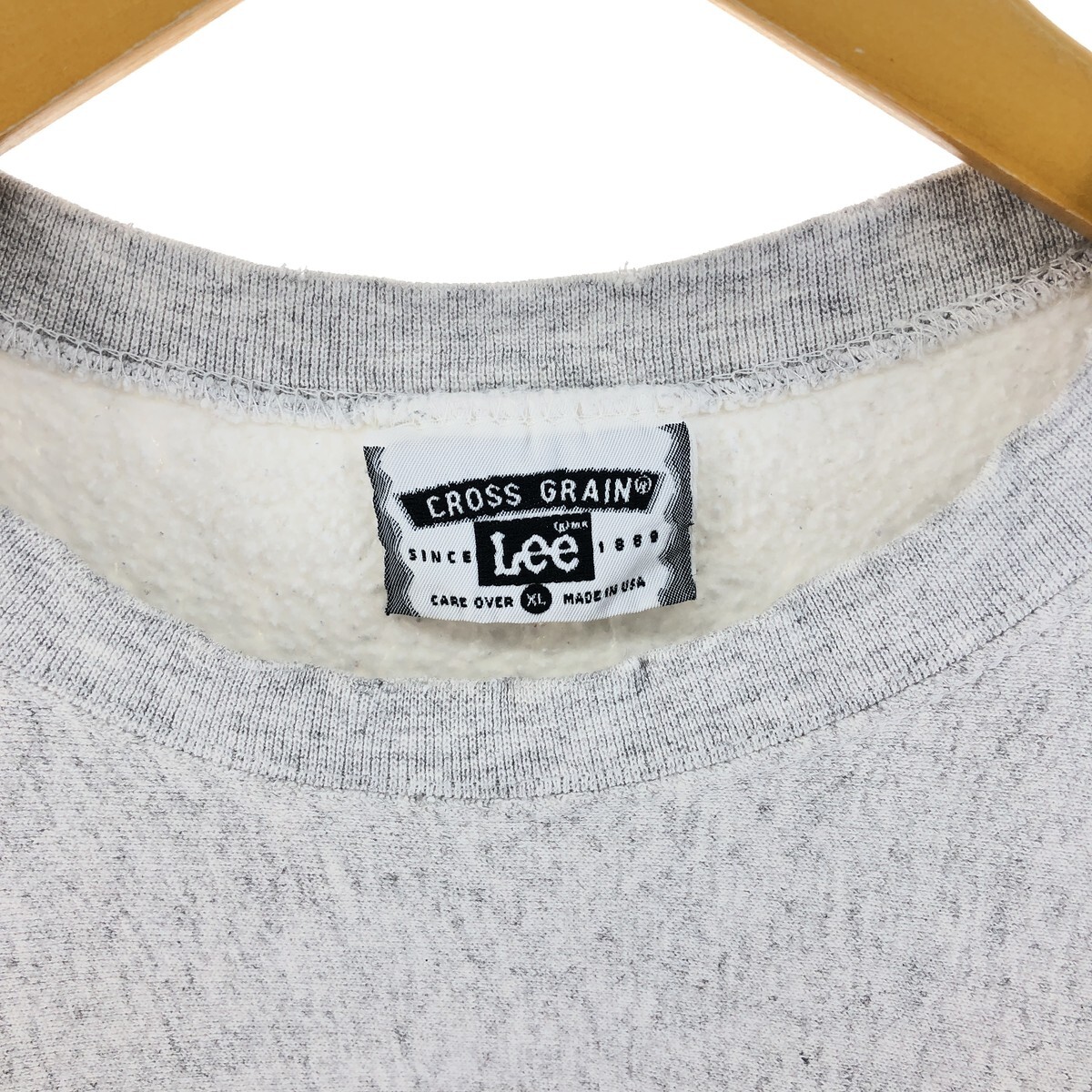 90'S Lee CROSS GRAIN one-point logo sweatshirt, made in USA