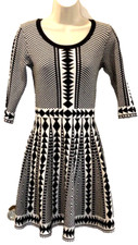 Nina Leonard Small 3/4 sleeve knit sweater dress 24-393-1