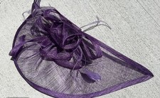 Fashion Racing Cocktail Party Races Cocktail Hat Fascinator Hat Headband Purple