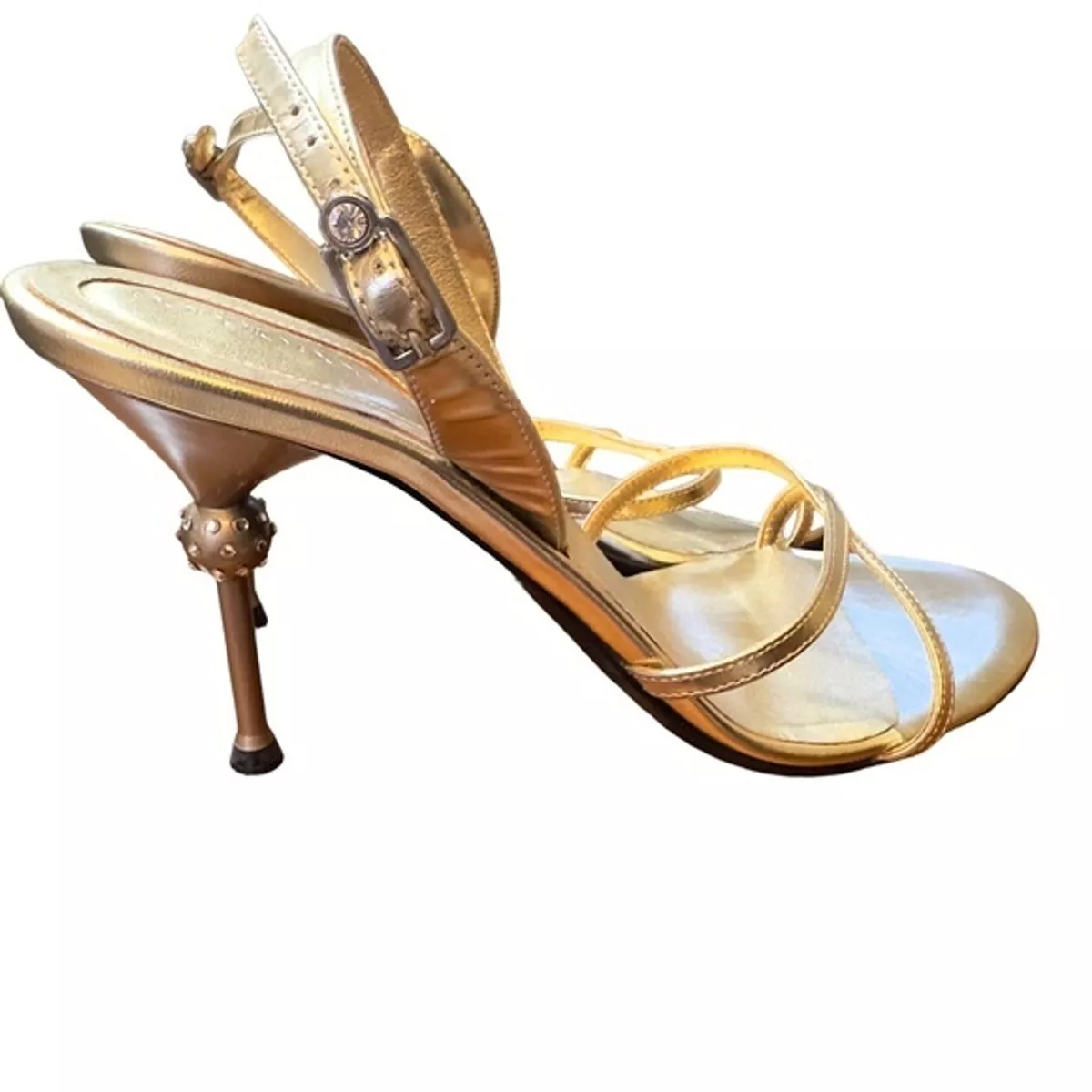 Sergio rossi deals gold sandals