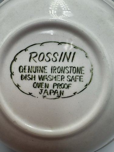 VTG Rossini Genuine Ironstone Hand Painted Soup Bowl Flowers 7x2” Made in Japan - Picture 2 of 6