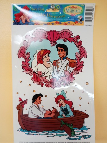 Disney's The Little Mermaid Static Window Clings Removable 4 Pack Set 4 Designs - Picture 2 of 6