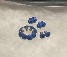 Flat Blue Stainless Screw & Standoffs For Benchmade Bugout 535 Bailout 537 Knife
