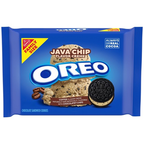 3-pack OREO Java Chip Creme Chocolate Sandwich Cookies, Family Size, 17 oz