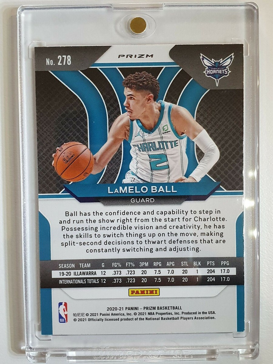 2020-21 Prizm Lamelo Ball #278 Rookie RED CRACKED ICE HOLO - Ready