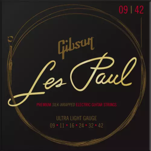 Gibson Les Paul Premium Silk-wrapped Strings, Ultra Light Gauge .09-.042