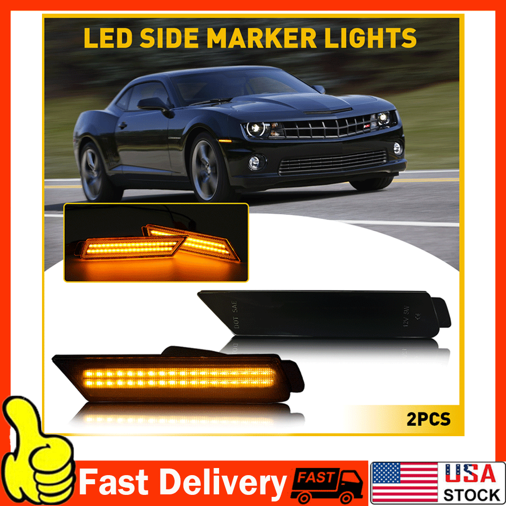 2014 Camaro Accessories IJDMTOY Smoked Lens Amber/Red Full