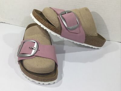 Birkenstock Womens Size Narrow Madrid Big Buckle Lilac Nubuck