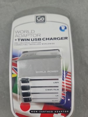 Go Travel Worldwide Earthed Adaptor One Universal Adaptor NEW