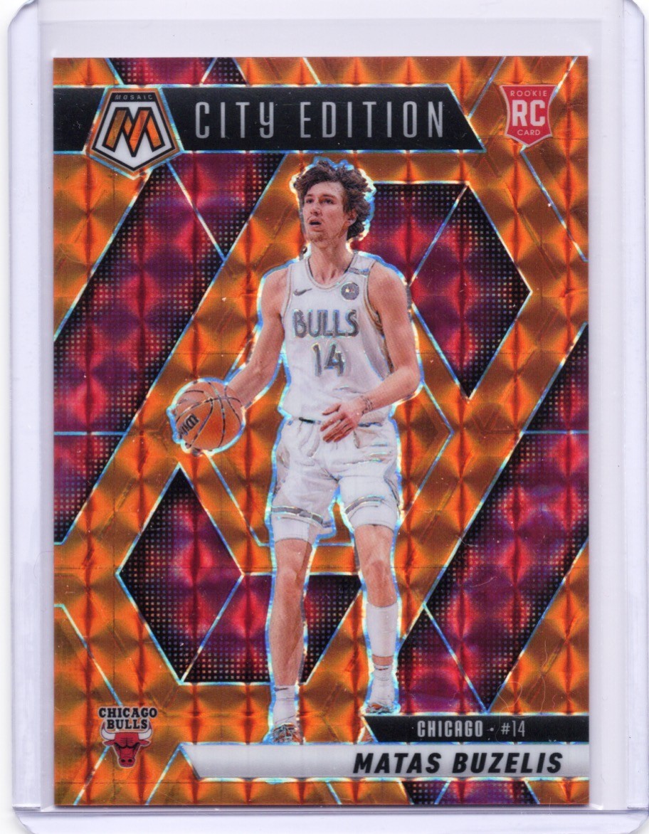 Matas Buzelis 2024-25 Panini Mosaic Orange City Edition Rookie /249 Bulls