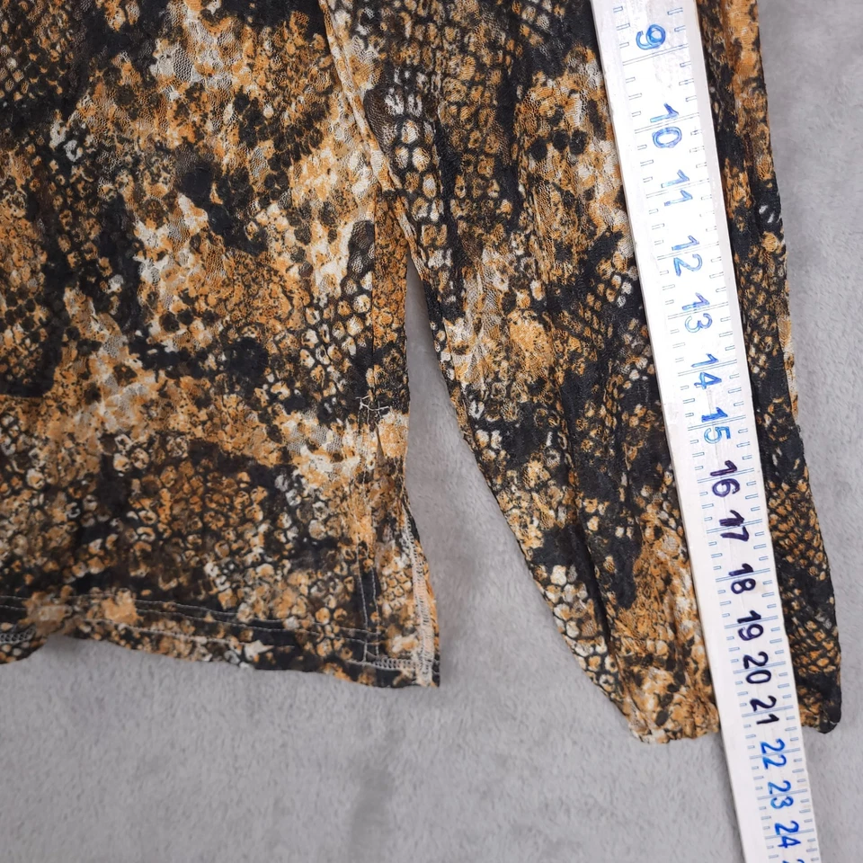 Blusa Free People Out For The Night Semi Transparente Serpiente Combo Talla M/L Marrón Boho Foto 4 de 4