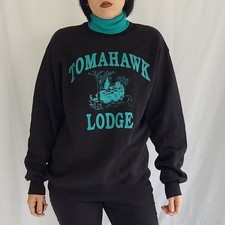 90s Tomahawk Wisconsin Snowmobile Turtleneck Sweatshirt