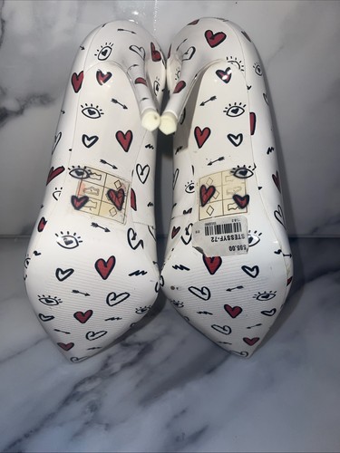 ALDO Stessy Stiletto Pump Heels Red & White Hearts Love Size 6 NWOB - Picture 11 of 13