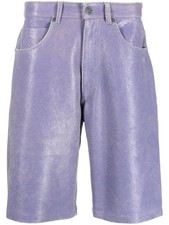 Bermuda corto GUESS USA UOMO CRACKLE LEATHER FLARE taglia 32 K