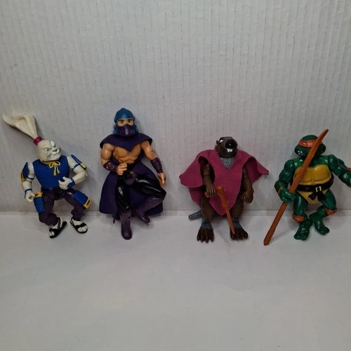 Vintage Teenage Mutant Ninja Turtles Lot Of 4 Action Figures Master Splinter