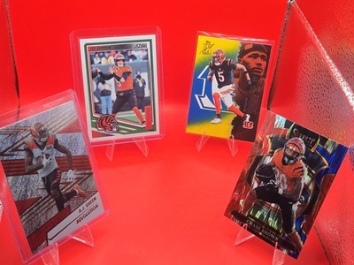 Cincinnati Bengals 4 Card Lot. Burrow, Higgins, Brown, Green