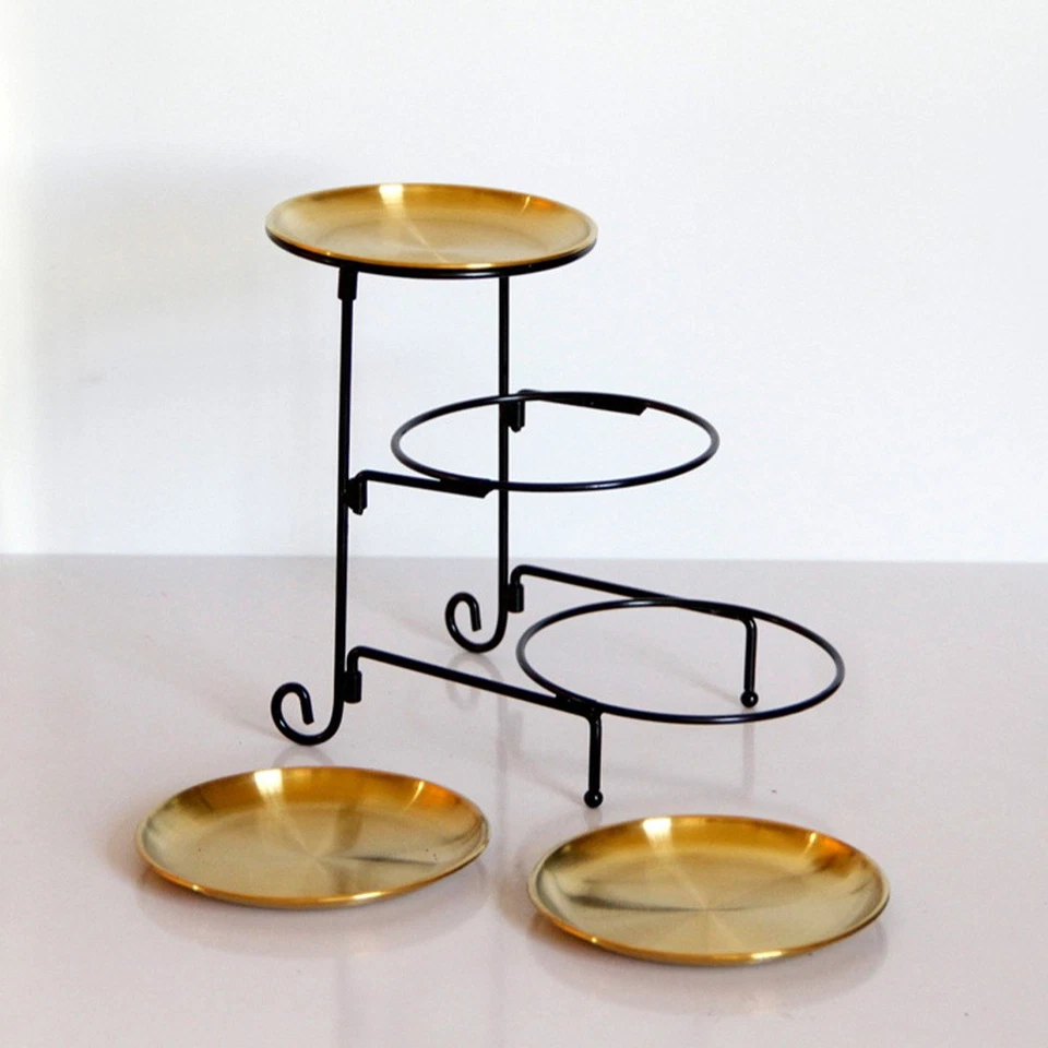  Tiered Serving Platter Cupcake Holders Decorative Food Tray Multi-functional - Image 3 of 4