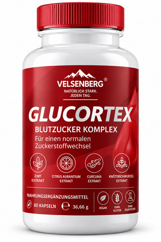 Complesso di zucchero nel sangue GLUCORTEX | 60 capsule prezzo ebay
