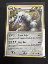 Pokémon TCG Aggron 1/102 - English HGSS Triumphant Holo Rare Card NM