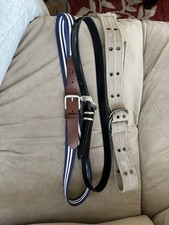 3 Men s Belts Size 36, 1 -canvas 1- Web 1- Blk Leather