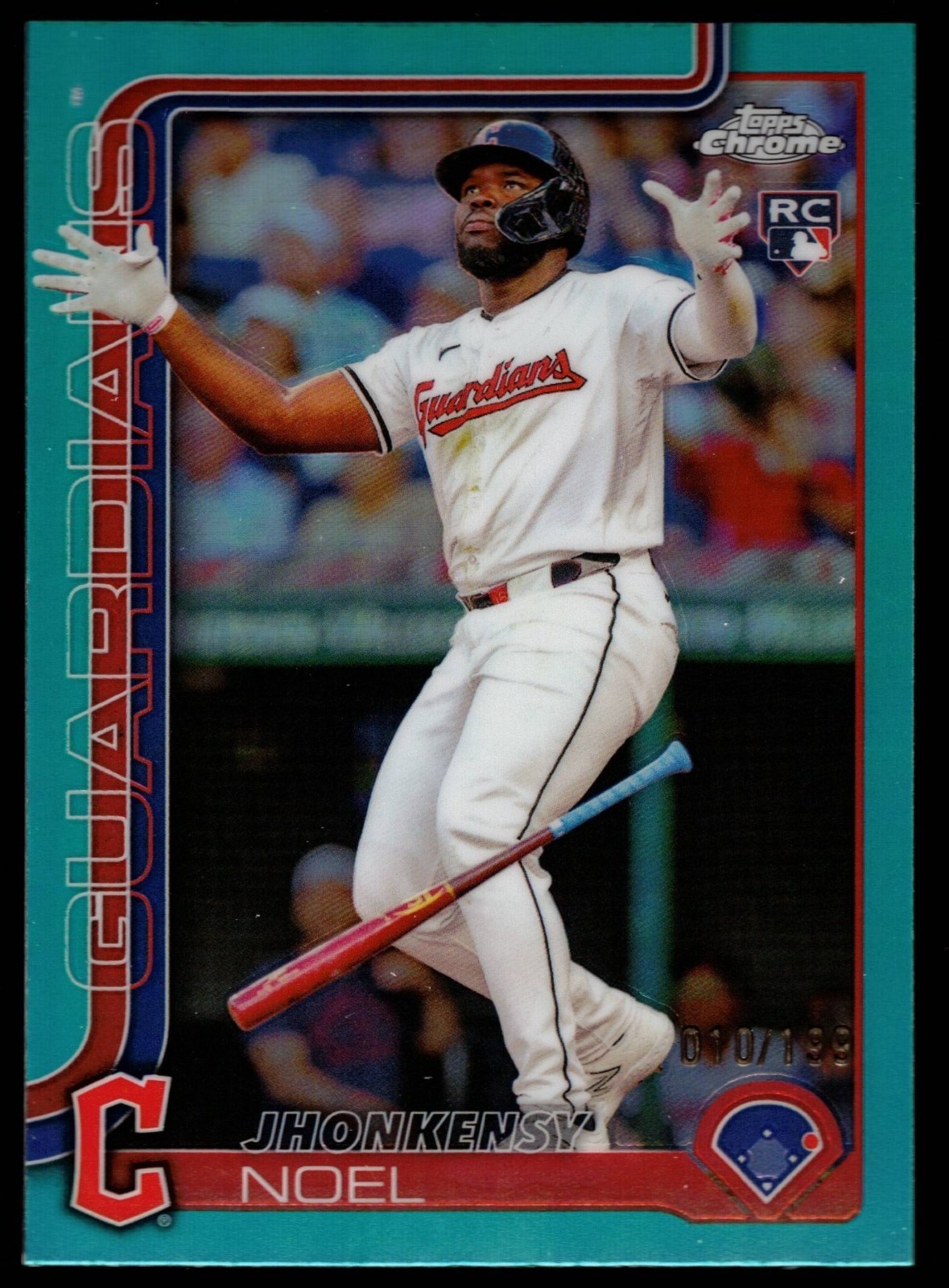 Jhonkensy Noel - 2025 Topps Chrome Aqua Refractor /199 #291 (RC) FREE SHIPPING!!