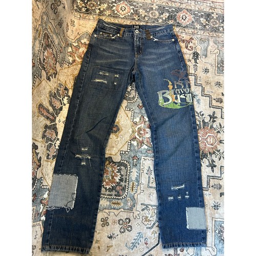 Vintage Dolce & Gabbana Denim Patchwork Y2k mid rise Jeans Size 26 - Picture 19 of 20
