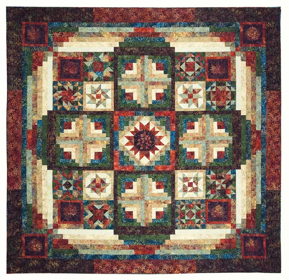 Timeless Treasures - Tonga Batik Forest Floor - Henna  Floral - Jute, Fabric BTY - Image 4 of 4