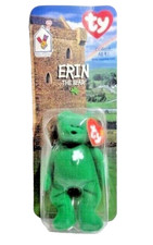 Erin the Bear Ty Beanie Baby 1999 McDonalds Ireland Shamrock Green Plush Toy
