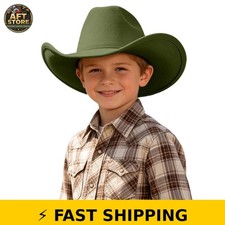oqasdz Kids Cowboy Hat - Adjustable Fit, Sun Protection, Solid Color