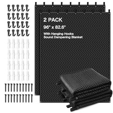 2 PCS Extra Large Sound Dampening Blanket,96"x 80" Sound Absorbing 2 PACK