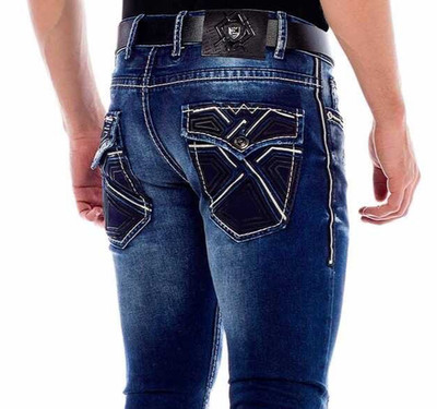Cipo & Baxx ZOOM Men's Jeans Denim CD485 Straight Cut All Sizes New