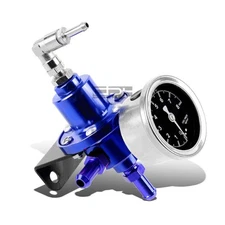 160 PSI ADJUSTABLE BLUE FUEL PRESSURE REGULATOR+LIQUID GAUGE+END FITTING+MOUNT
