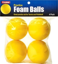 Tourna Youth Tennis Set of 4 Practice Foam Tennis Balls