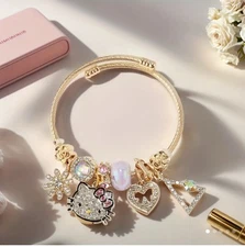 Hello Kitty Sanrio Dangle Charm Bracelet