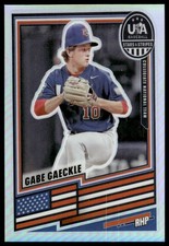 2026 Panini Stars & Stripes Prizm USA Baseball #77 Gabe Gaeckle Silver