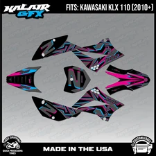 Graphics Kit for Kawasaki KLX110 KLX110R/RL (2010-2024) Vizion Series - Magenta